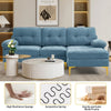 INGALIK Convertible Sectional Sofa Couch, Convertible L Shaped Couch with Reversible Chaise, Sectional Couch for Small Space Apartment, 3 Seater, Light Blue