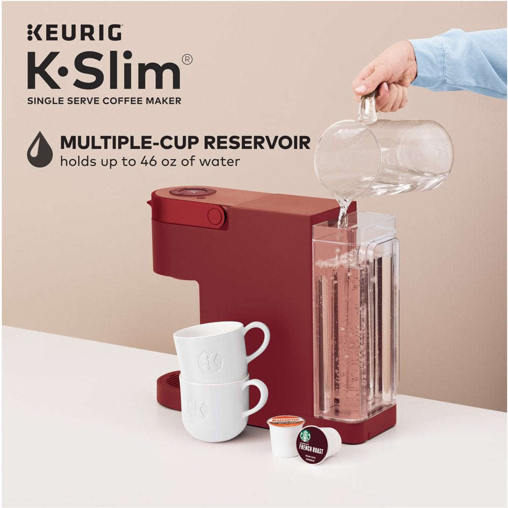 Keurig K- Slim Single Serve K-Cup Pod Coffee Maker, Multistream Technology, Scarlet Red