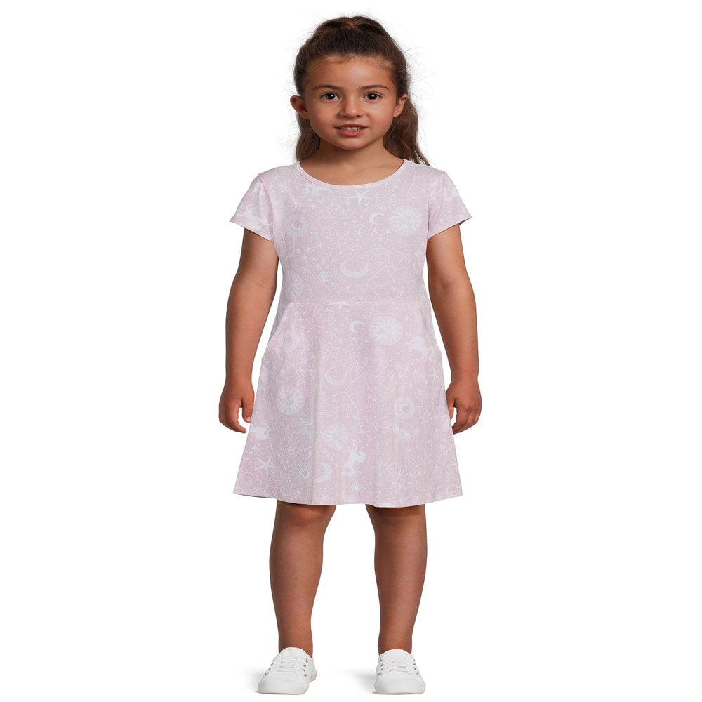 Wonder Nation Girls Short Sleeve Play Dress, 3-Pack, Sizes 4-18 & Plus