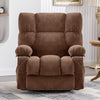 JONPONY Massage Rocker Recliner Chair with Vibration Massage and Heat Ergonomic Lounge Chair for Living Room with Rocking Function and Side Pocket, 2 Cup Holders, USB Charge Port,Brown