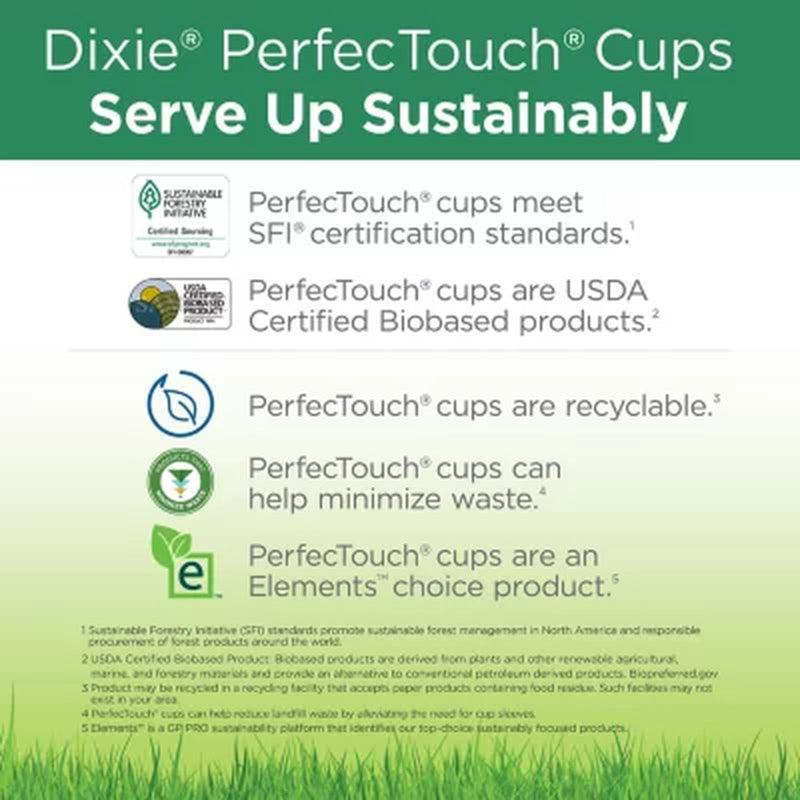 Dixie Perfectouch Insulated Hot/Cold Paper Cups, Coffee Haze (Choose Count & Size)