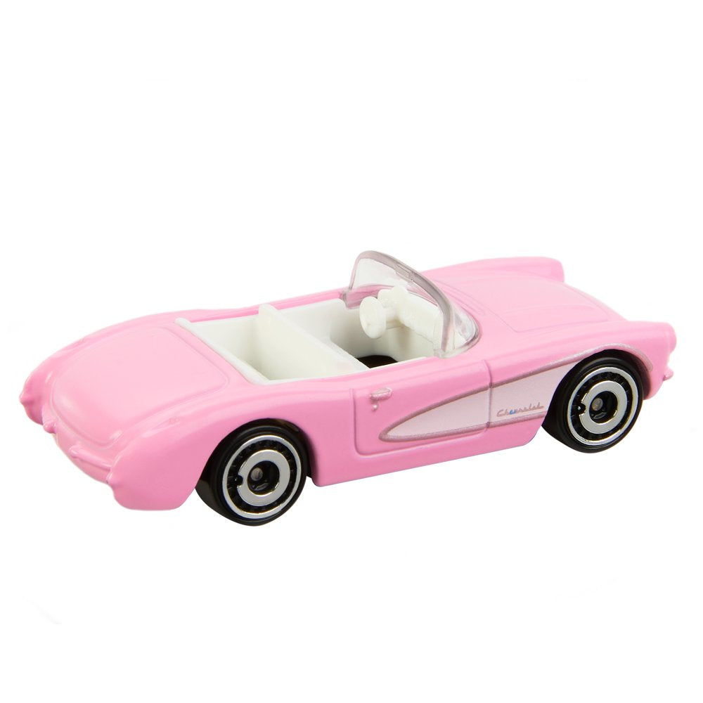 Hot Wheels Barbie Car, Die-Cast Pink Corvette in 1:64 Scale from Barbie the Movie