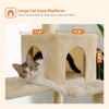 Pawz Road Cat Tree for Large Cats 56" Tall Cat Tower Condo with Perch Hammock for Indoor Cats,Beige