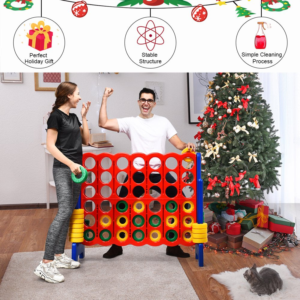 Costway Jumbo 4-To-Score 4 in a Row Giant Game Set Kids Adults Family Fun