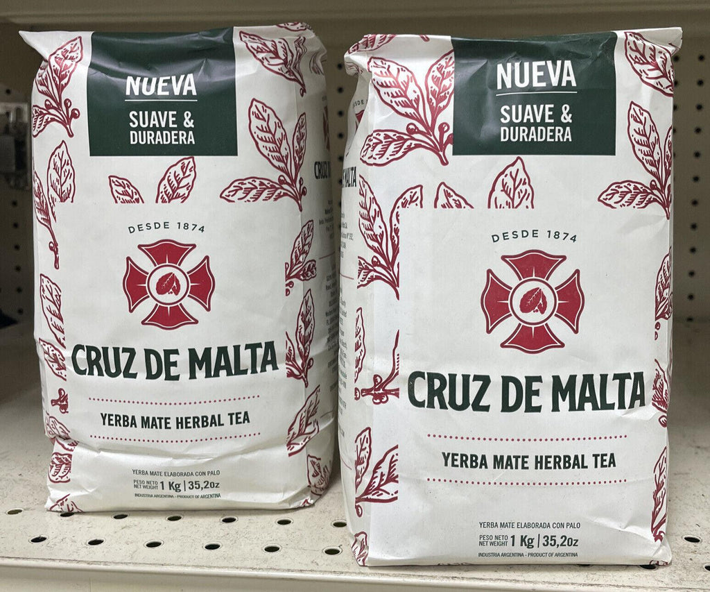 2 Packs Cruz De Malta 1 Kilo Yerba Mate 1000Grs