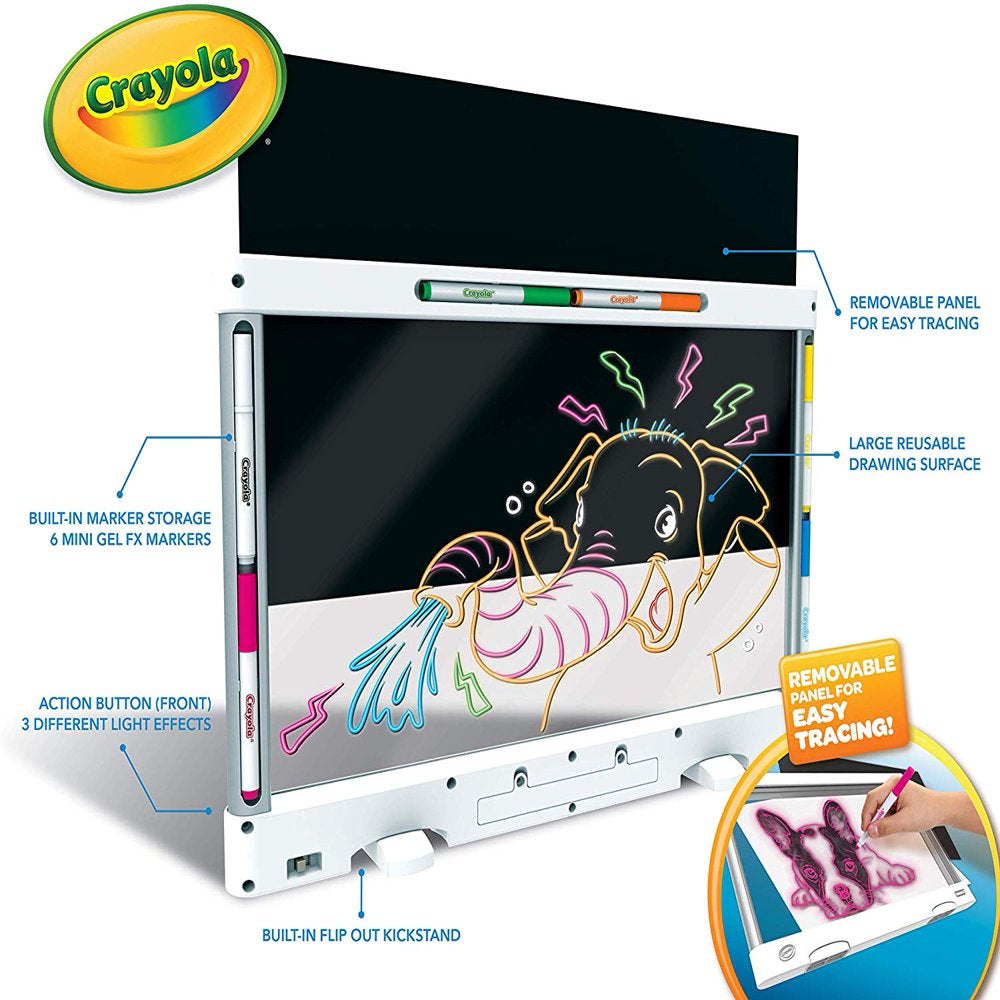 Crayola Ultimate Light Board Drawing Tablet Coloring Set, Light-Up Toys for Kids, Beginner Child