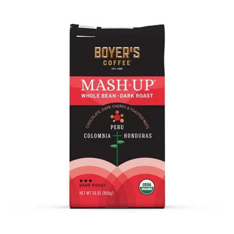 Boyer'S Cofee Organic Dark Roast Whole Bean Coffee, Mash-Up Blend (30 Oz.)