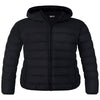 Wantdo Women'S plus Size Winter Coat Warm down Jacket with Hood Zip up Jacket Black 4X