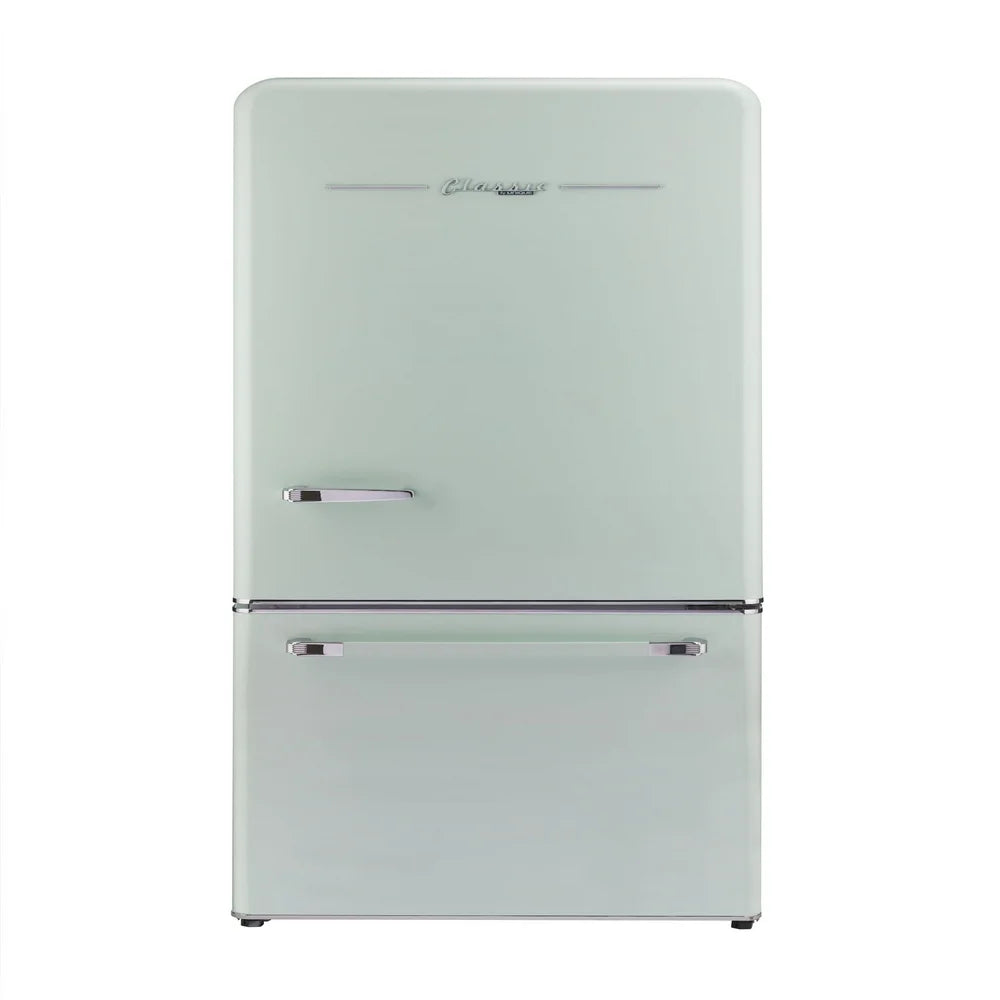 Unique Classic Retro 30" Frost Free 17.7 Cu/Ft Freestanding Bottom Freezer Refrigerator, ENERGY STAR Certified