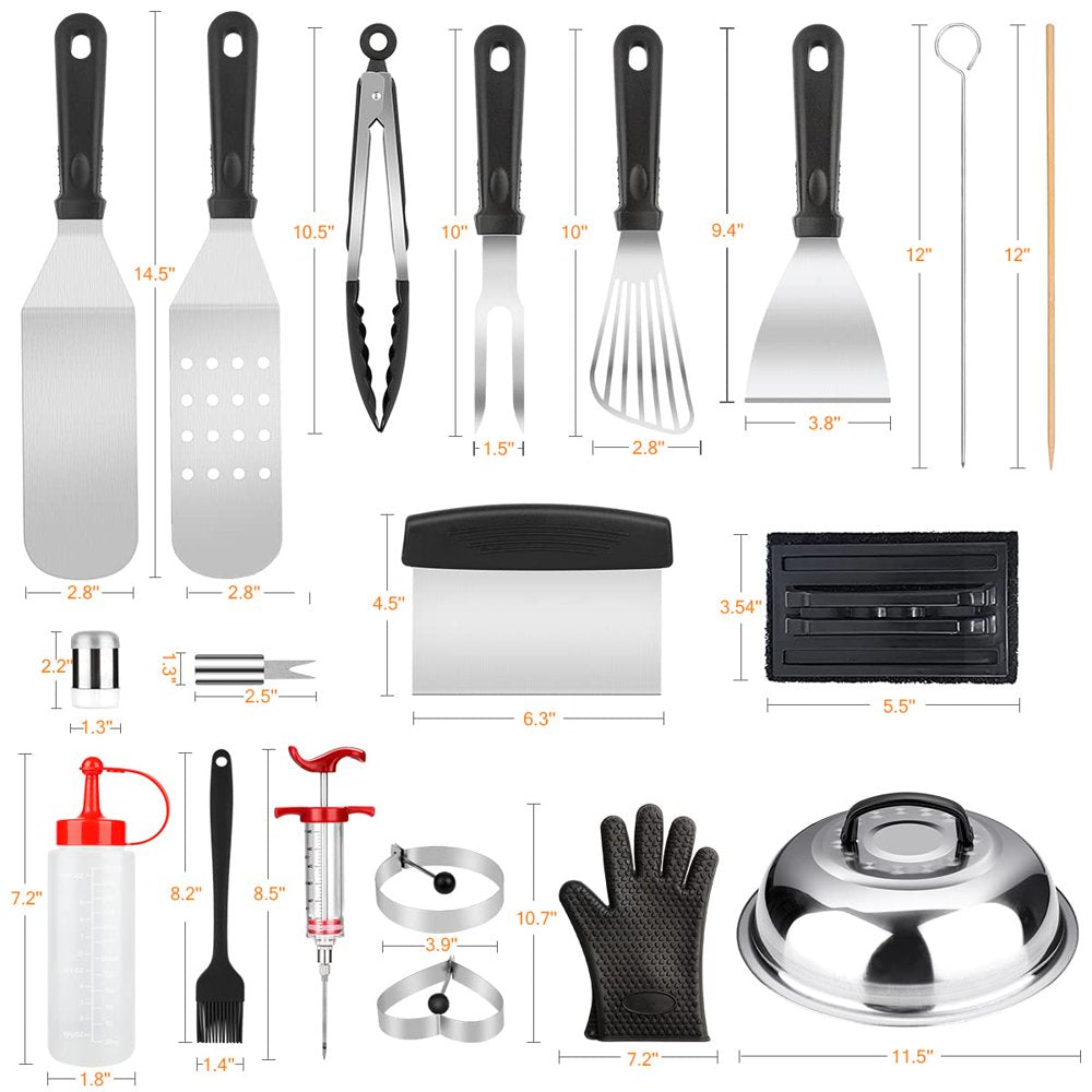 Griddle Accessories Kit 140 Pcs for Blackstone Camp Chef Professional Griddle Grill BBQ Spatula