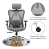 SIHOO Ergonomic High Back Office Chair, Adjustable Computer Desk Chair with Lumbar Support, 300Lb, Gray