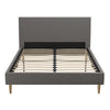 Mr. Kate Daphne Upholstered Bed with Headboard and Modern Platform Frame, Full, Dark Gray Linen