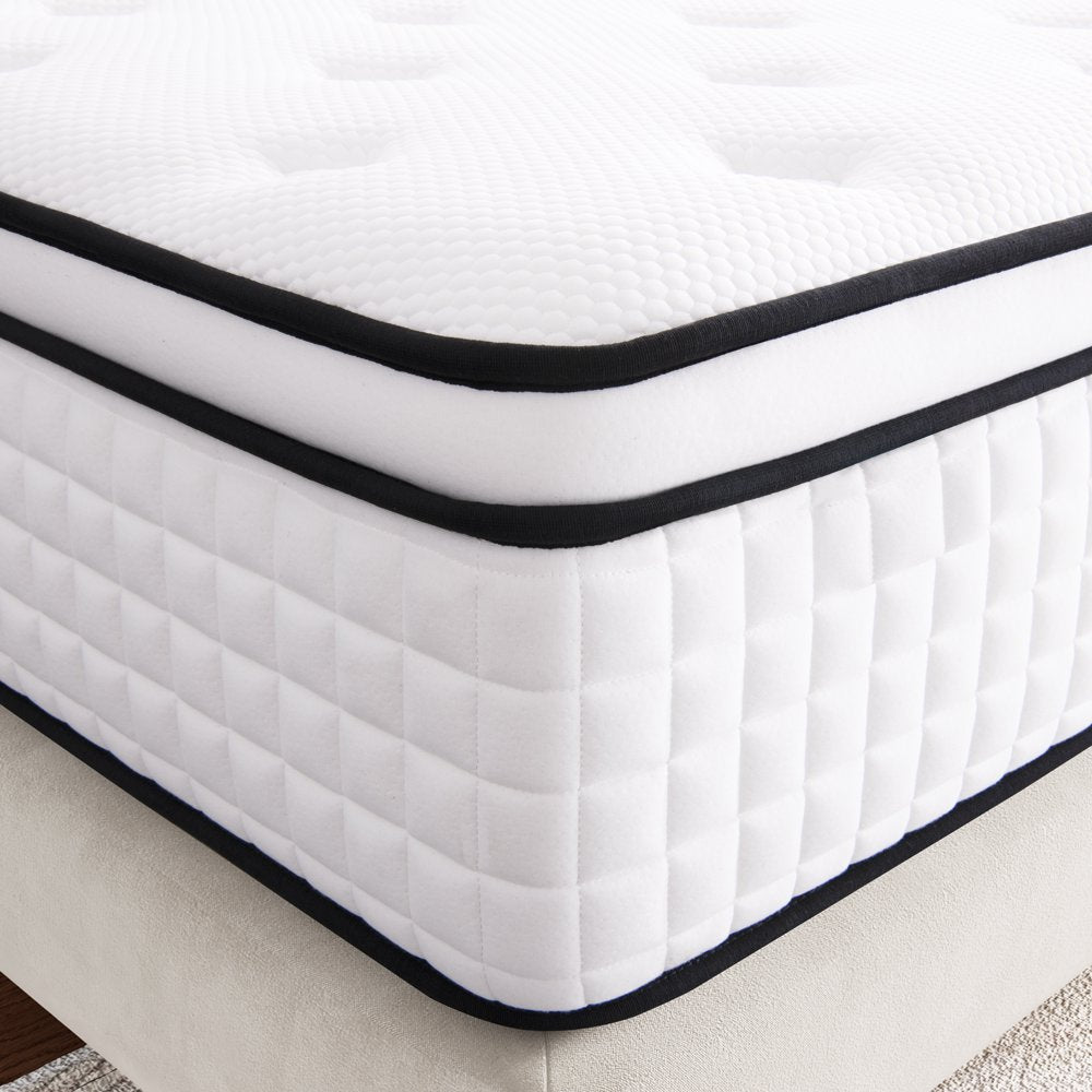 Twin Mattress, Molblly 10 Inch Hybrid Mattress in a Box,Innerspring and Gel Memory Foam