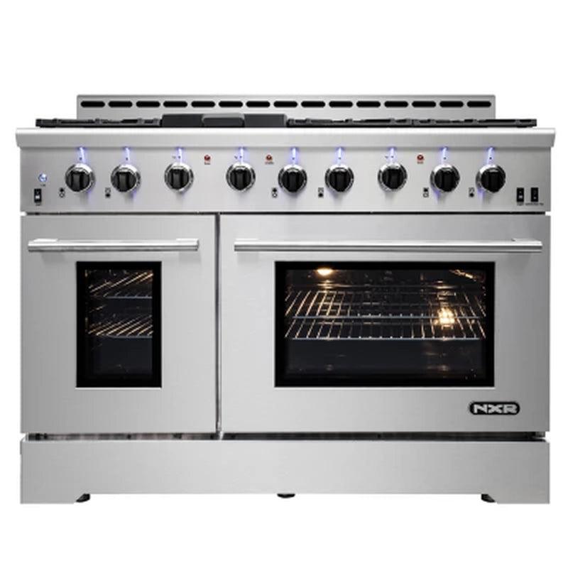 NXR 48 In. LED Professional Style 7.2 Cu. Ft. Freestanding Gas Range