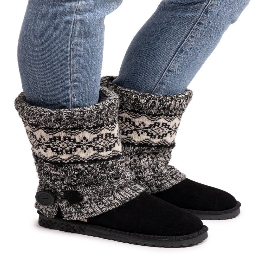 MUK LUKS Women'S Janie Knit Cuff Mid-Calf Boot