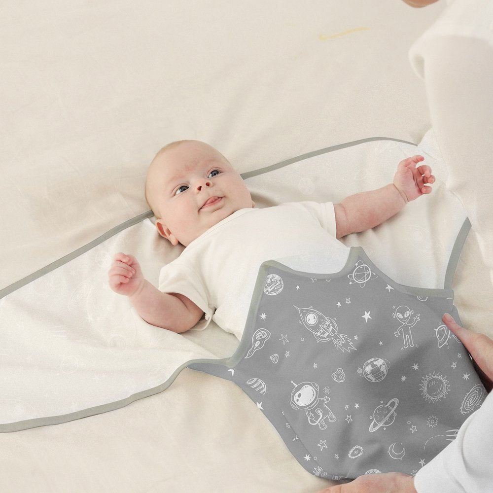 Gllquen Baby Swaddle Blankets for Baby Boy Girl for 0-3 Months Newborn, 3 Pack Wrap Set, Grey Planet