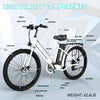 COLORWAY 26" Electric Bike for Woman, 500W Powerful Motor, 36V 12AH Removable Battery E Bike, , Max. Speed 19.9MPH Electric Bicycle