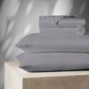 Color Sense 1200 Thread Count Luxury Cotton Blend Wrinkle Resistant Sheet Set Queen Grey