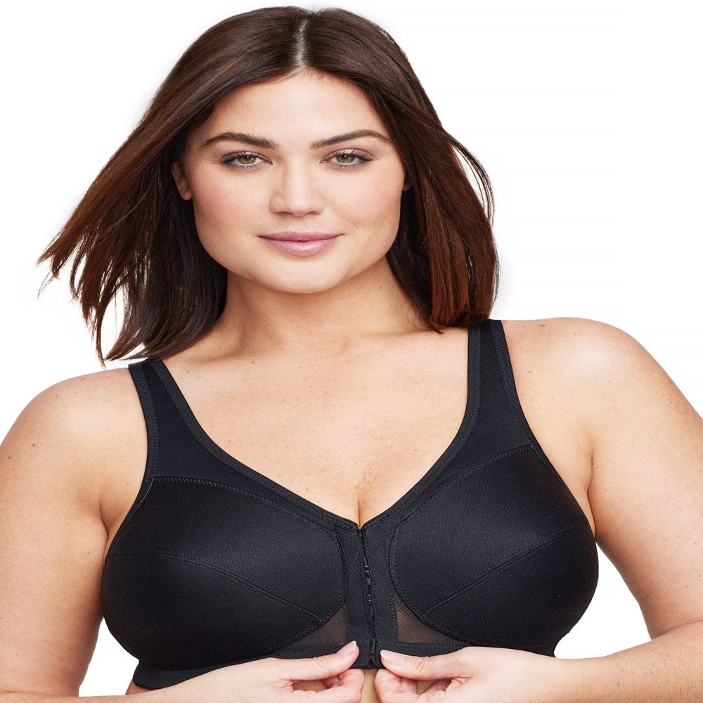 Glamorise Full Figure plus Size Magiclift Front-Closure Posture Back Bra Wirefree #1265