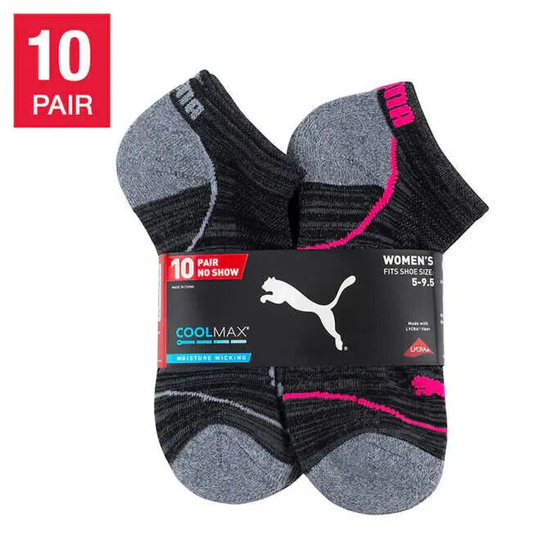 Ladies' No Show Sock by Puma, 10-Pair