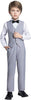 Visaccy Boy Slim Fit Suit Kids Formal Suits for Boys Vest Pants and Shirt Set 5T