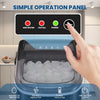 KISSAIR Countertop Ice Maker, Self-Cleaning Portable Ice Maker Machine with Handle, 9 Bullet-Shaped Ice Cubes Ready in 6 Mins, 26Lbs/24H with Ice Scoop and Basket for Home/Kitchen/Party