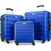 3 Piece Luggage Sets Hard Shell Suitcase Set with Spinner Wheels for Travel Trips Business 20" 24" 28", Navy Blue