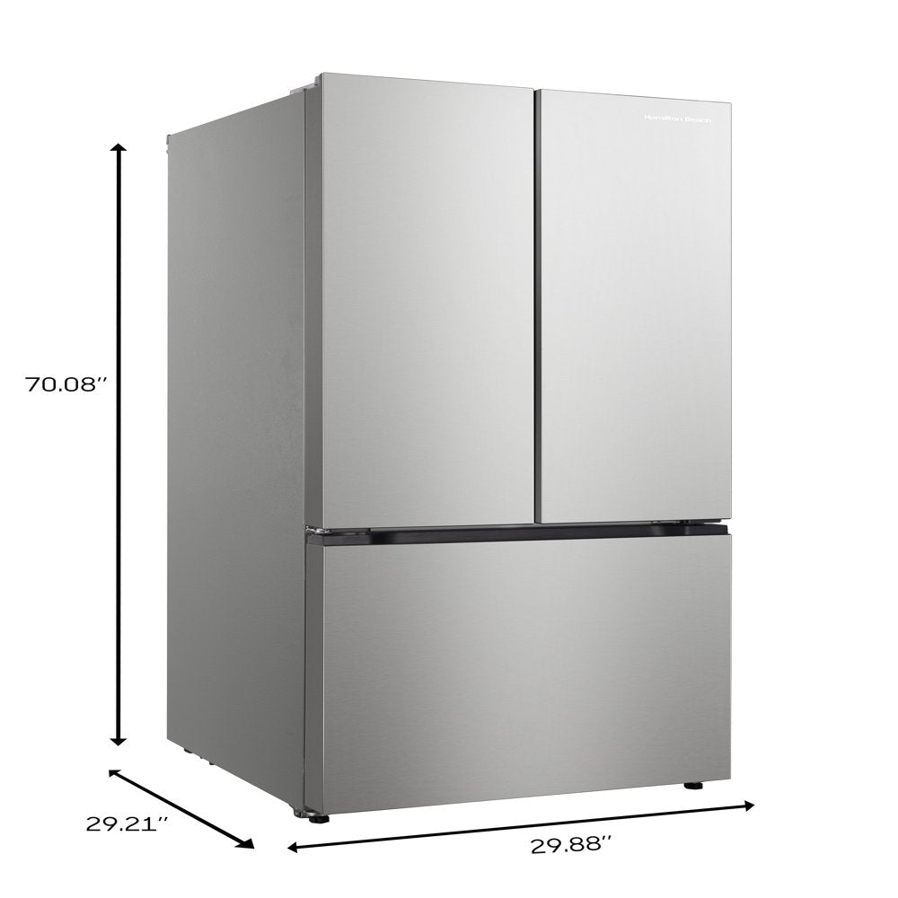 Hamilton Beach, 17.7 Cu. Ft. French Door Refrigerator, Platinum Silver, HZ0771