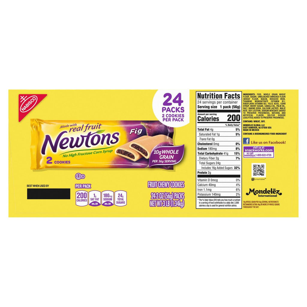 Newtons Fig Cookies, 2 Oz, 24-Count