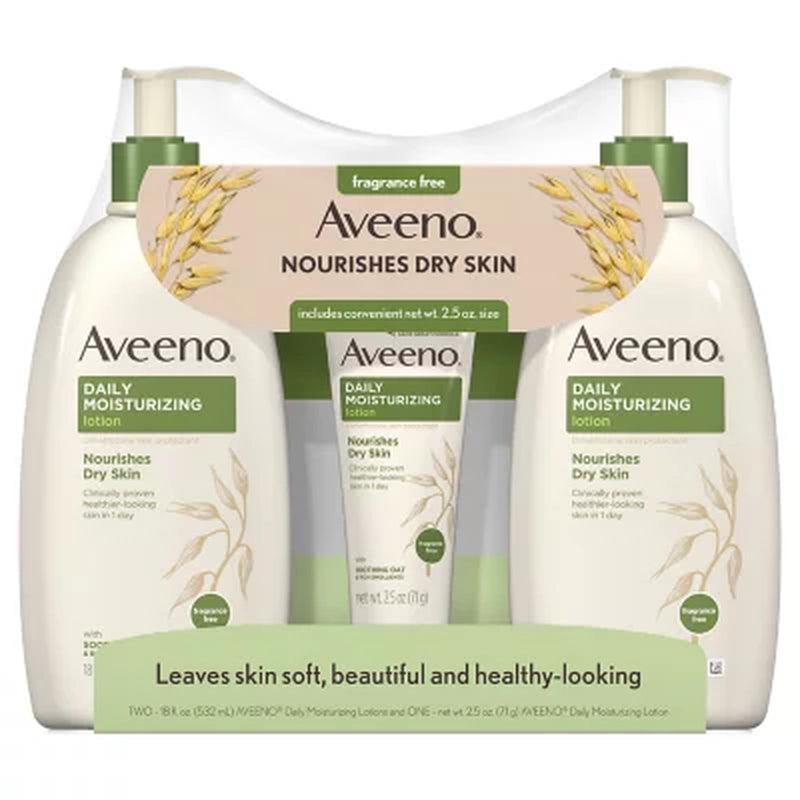 Aveeno Daily Moisturizing Lotion (18 Fl. Oz., 2 Pk. + 2.5 Oz. Tube)