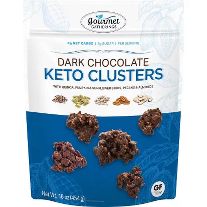 Gourmet Gatherings Dark Chocolate Keto Cluster with Quinoa, Pumpkin and Sunflower Seeds, Pecans and Almonds (16 Oz.)