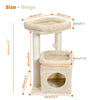 PAWZ Road Cat Tree 27" for Medium Cats Plush Condo and Scratching Posts, Beige