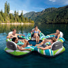 GIANT INFLATABLE INTEX FUNTASTIC 5 FIVE FLOATING ISLAND CHAIRS LAKE RIVER RAFT