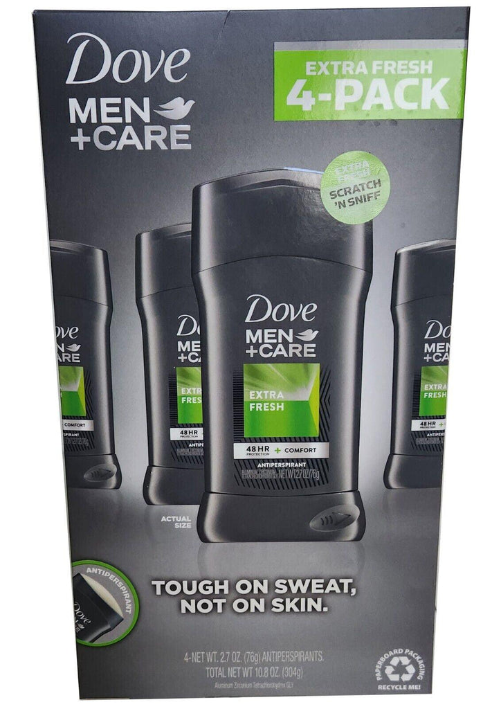 4 Pack Dove Men Care Extra Fresh 48 Hour Deodorant Antiperspirant 76G/2.7Oz Each