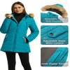 Wantdo Women'S Puffer Jackets Insulated Winter Coat Thicken Outwear Puffer Coats Teal Blue S