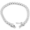 Superjeweler 1 Carat Miracle Set Diamond Brass Bracelet, 7 Inches for Women, Silver