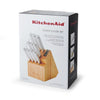 Kitchenaid Classic Japanese Steel 12-Piece Knife Block Set with Built-In Knife Sharpener, White