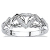 Diamond Accent Interlocking Hearts Promise Ring in Platinum over Sterling Silver