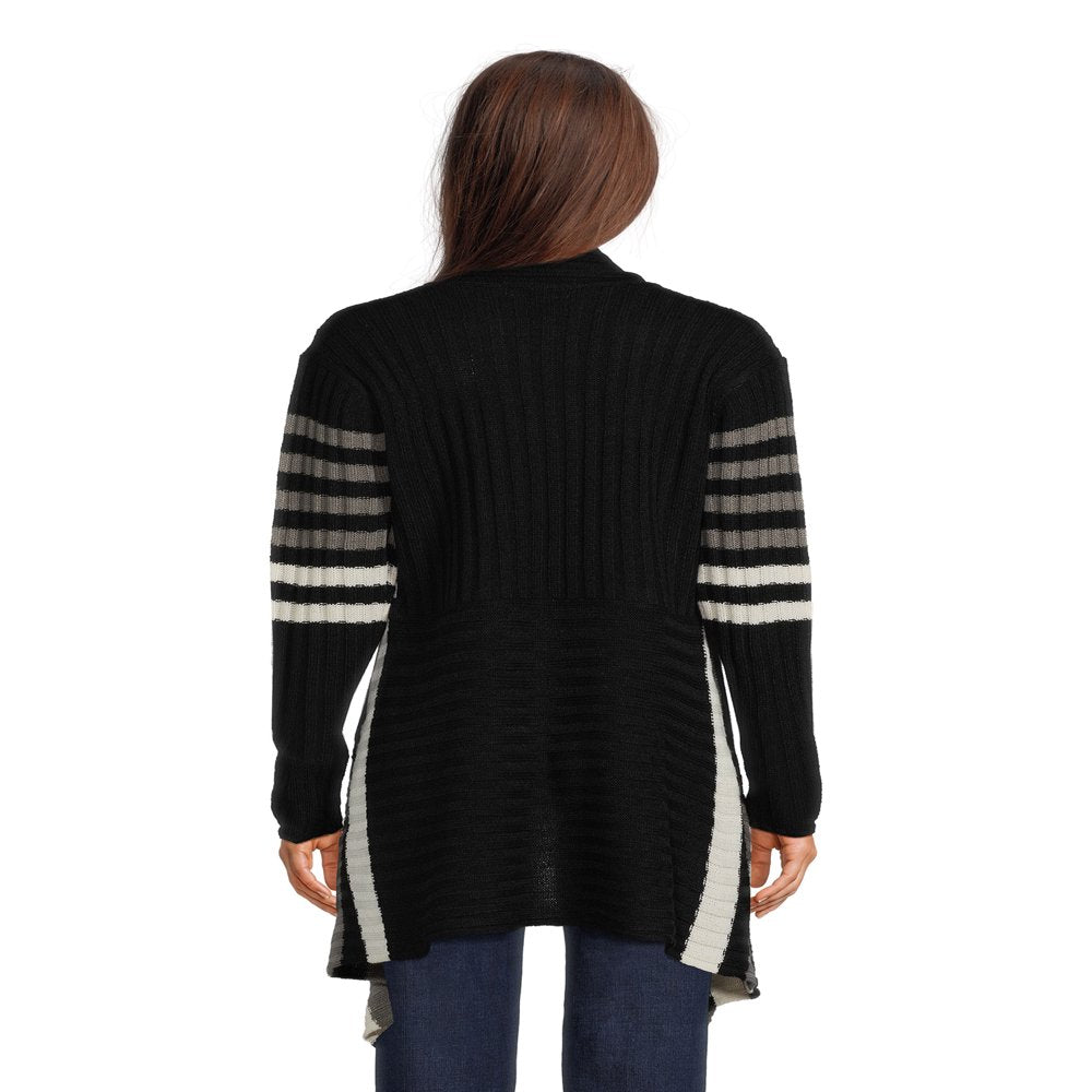 What'S Next Women'S and Women'S plus Size Ribbed Flyaway Cardigan