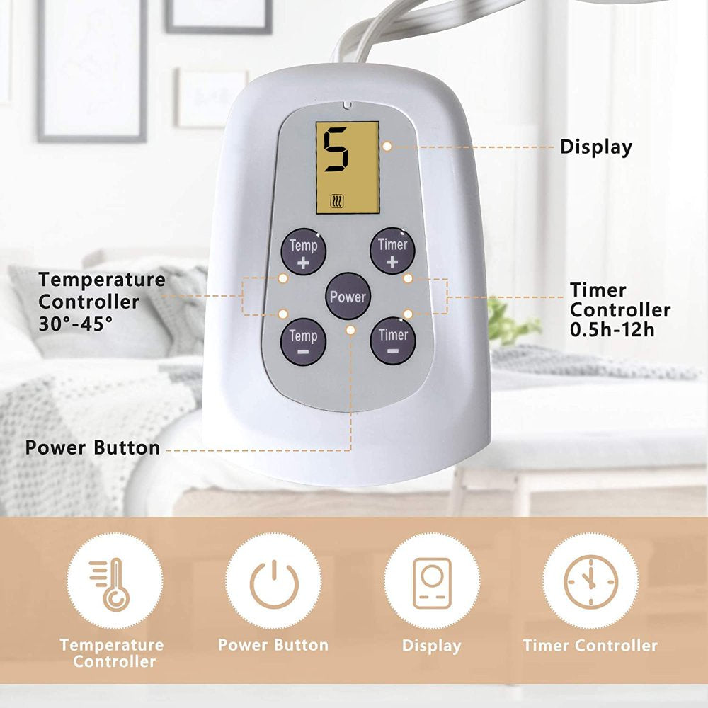 Royalcraft Electric Blanket King Size with Dual Control, 10 Heating Levels& 12 Hours Auto-Off, Overheat Protection, Beige