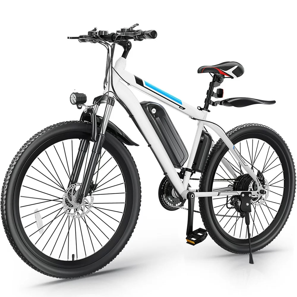 Gocio 500W Electric Bike 26" Electric Bicycle for Adults with Cruise Control System Ebike, Mountain Bike with Removable 375Wh Lithium-Ion Battery 50 Miles, 21 Speed Commuter Bike for Man Woman