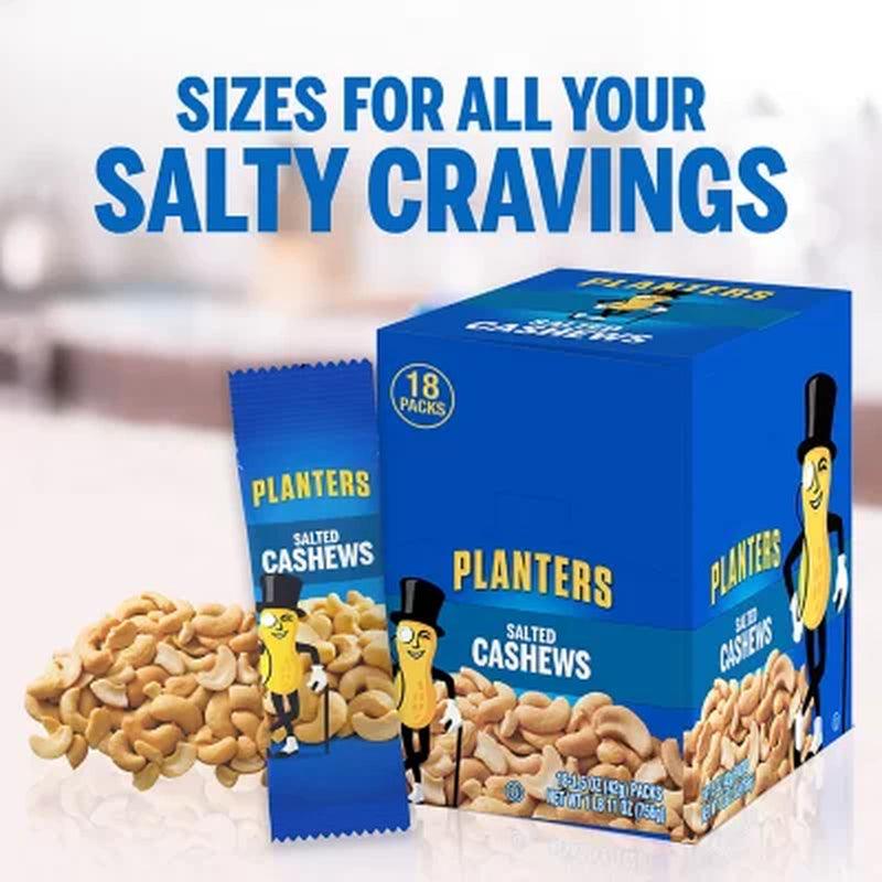 Planters Salted Cashews, Single-Serve Tubes (1.5 Oz., 18 Ct.)