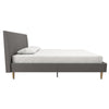 Mr. Kate Daphne Upholstered Bed with Headboard and Modern Platform Frame, Full, Dark Gray Linen