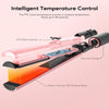 KIPOZI 2 in 1 Hair Straightener & Curling Iron Styling Tool, Fast Heat Titanium Flat Iron, Rose Gold