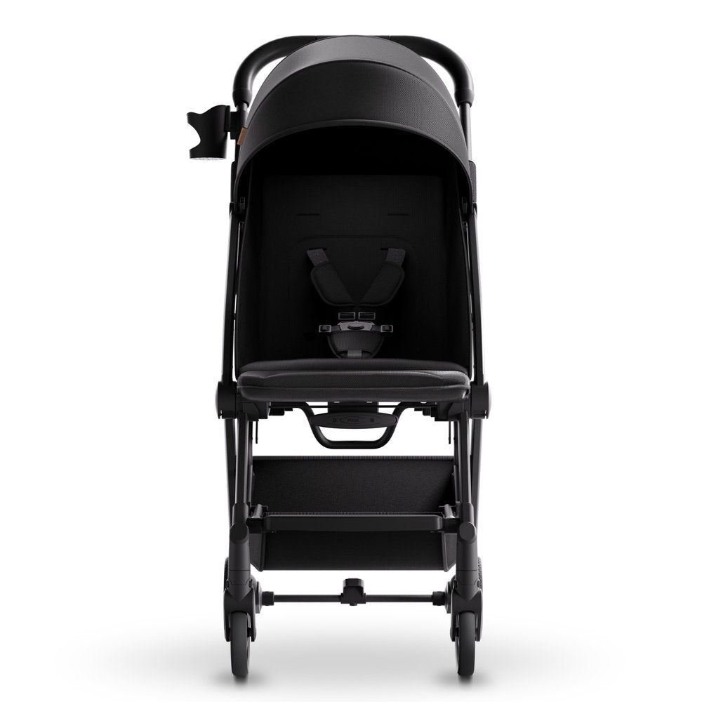 Mompush Lithe V2 Lightweight Stroller with Snack Tray, Newborn Nest Mode, Black, 17.3LB, Unisex