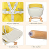 Babyjoy 3 in 1 Convertible Wooden High Chair Baby Toddler W/ Cushion Yellow