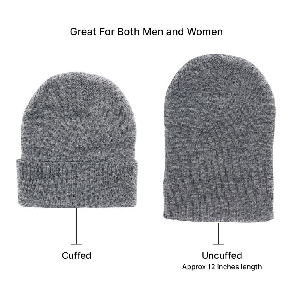 Empire Cove Cuffed Knit Beanie 3 Pack Set Heather Grey