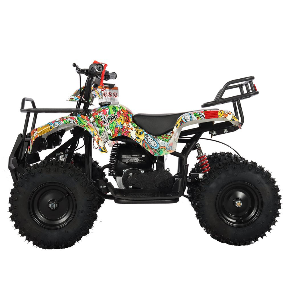 X-Pro Brand New Eagle 40Cc Gas Mini ATV for Kids with Pull Start 4 Stroke Disc Brake 6" Tires