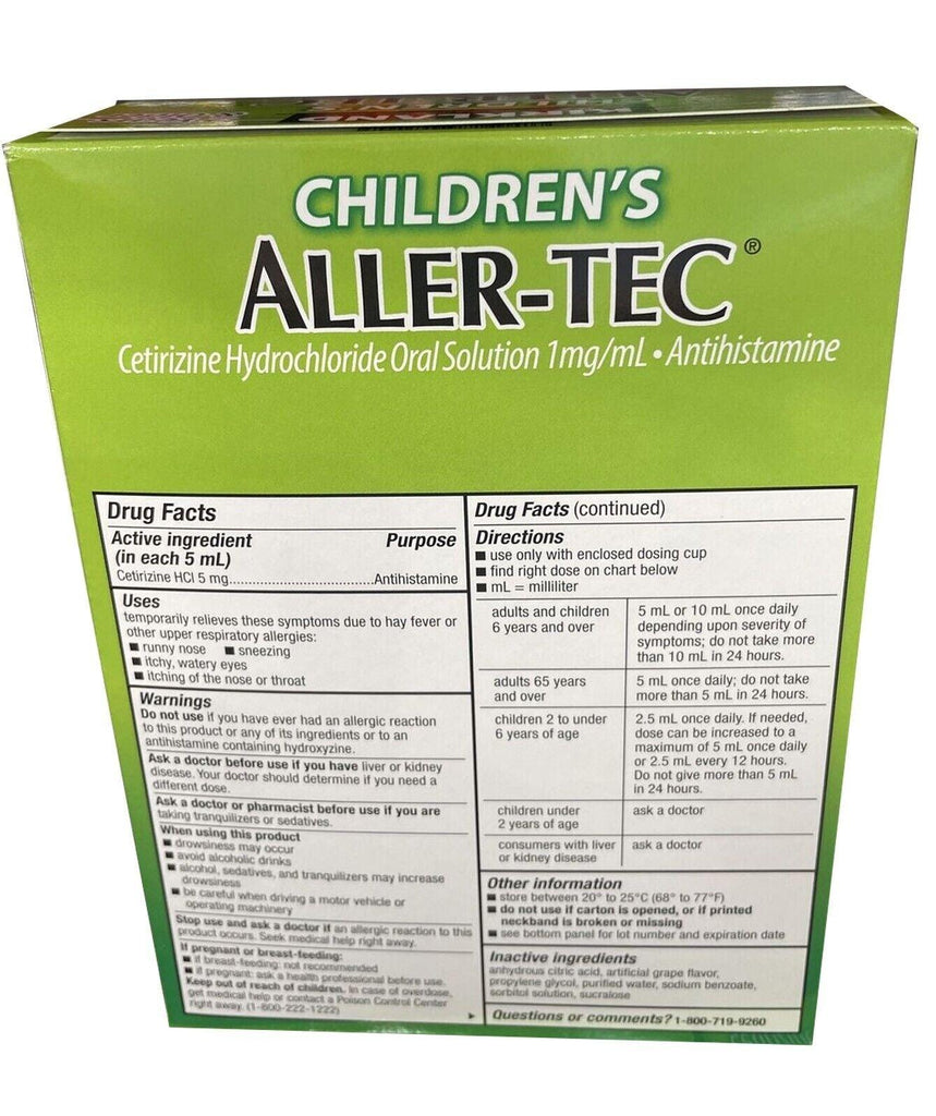 Kirkland Signature Children'S Aller-Tec Grape 8-Total Oz