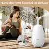 Sejoy Ultrasonic Humidifier for Home, Baby, 5L Large Capacity, Cool Mist, Remote Control, Auto Shut-Off, White